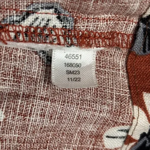 Garnet Hill Linen Dress 6 Beachy Floral Natural Pockets Sleeveless Resort 2022 - Picture 5 of 11